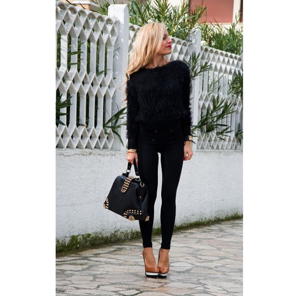 zara fuzzy sweater